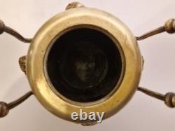 France art sacré Brûle encens / parfum Bronze massif, décor de 4 putti XIX