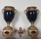 France, &eacute;poque Napol&eacute;on Iii Paire De Grands Vases Mont&eacute;s Bronze Dor&eacute; Et Porc
