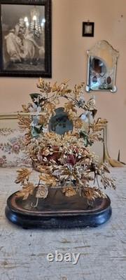 French Antique Napoleon III Mariage globe interior on the base