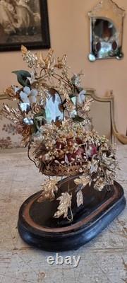 French Antique Napoleon III Mariage globe interior on the base