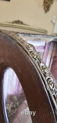 French ornate, antique glass display case coffre globe du mariee Napoleon III
