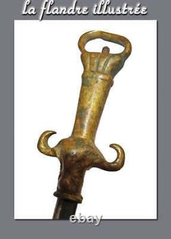 Fusil de boucher zoomorphe 19ème bélier en bronze