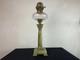 Grande Lampe A Petrole A Colonne En Onyx Et Pied Bronze Napoleon Iii Baccarat