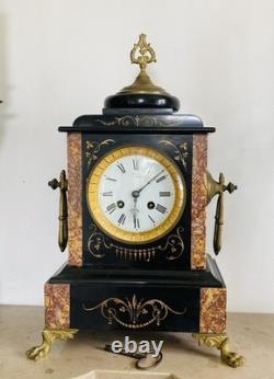 Garniture de cheminée Napoléon III époque XIXe Pendule + chandeliers (livrables)