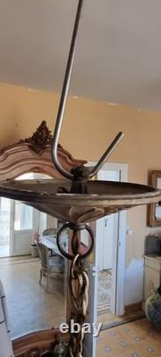 Gilded bronze sculpture antique Cherub angel putti two way lustre