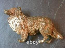 Grand Bronze de Vienne Chien de Berger 12cm x 8cm XIXè VIENNA BRONZE DOG