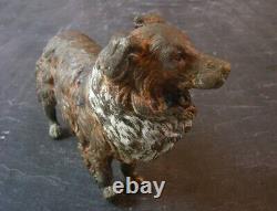 Grand Bronze de Vienne Chien de Berger 12cm x 8cm XIXè VIENNA BRONZE DOG