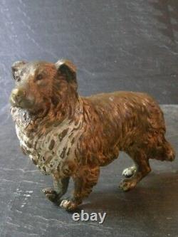 Grand Bronze de Vienne Chien de Berger 12cm x 8cm XIXè VIENNA BRONZE DOG