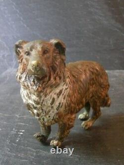 Grand Bronze de Vienne Chien de Berger 12cm x 8cm XIXè VIENNA BRONZE DOG