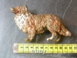 Grand Bronze de Vienne Chien de Berger 12cm x 8cm XIXè VIENNA BRONZE DOG