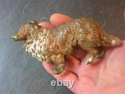 Grand Bronze de Vienne Chien de Berger 12cm x 8cm XIXè VIENNA BRONZE DOG