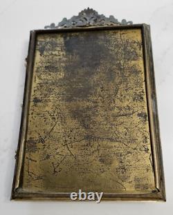Grand Cadre Photos Ancien, Laiton, Style Empire Fin 19ème Napoleon III