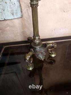 Grand Candélabre Bougeoir en Bronze XIX ème Napoléon III Pattes 5 feux