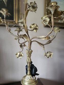 Grand Chandelier en Bronze 19e