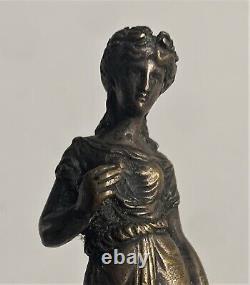 Grand Coupe papier en bronze femme à l'antique