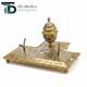 Grand Encrier Bronze Cloisonn&eacute; Email Napol&eacute;on Iii Inkwell Birds Gilt 19th