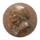Grand M&eacute;daillon Marat L'ami Du Peuple Bronze D'apres Brisson 1868 Nap Iii