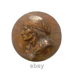 Grand Médaillon MARAT L'Ami du Peuple Bronze d'apres Brisson 1868 Nap III