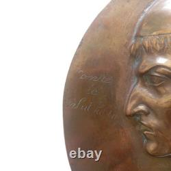 Grand Médaillon MARAT L'Ami du Peuple Bronze d'apres Brisson 1868 Nap III