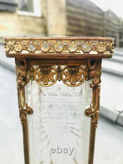Grand Vase Époque Empire Cristal Taillé et Bronze doré Décor Antique Napoléon 3