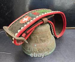 Grande Cloche Bronze Suisse Blondeau La Chaux-de-fonds Bell Antique D. 20cm