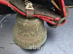 Grande Cloche Bronze Suisse Blondeau La Chaux-de-fonds Bell Antique D. 20cm