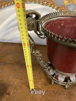 Grande Coupe Bronze Émaillé Napoléon III XIXeme Russe Russie Ancien Vase Enamel