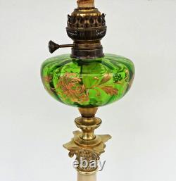Grande LAMPE à PETROLE Marbre Bronze Chapiteau Corinthien Napoléon III XIXème Grande LAMPE à PETROLE Marbre Bronze Chapiteau Corinthien Napoléon III XIXème