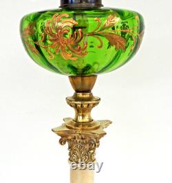 Grande LAMPE à PETROLE Marbre Bronze Chapiteau Corinthien Napoléon III XIXème Grande LAMPE à PETROLE Marbre Bronze Chapiteau Corinthien Napoléon III XIXème