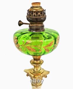 Grande LAMPE à PETROLE Marbre Bronze Chapiteau Corinthien Napoléon III XIXème Grande LAMPE à PETROLE Marbre Bronze Chapiteau Corinthien Napoléon III XIXème
