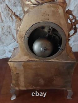 Grande Pendule En Bronze Dore Xixeme