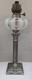 Grande Lampe à Pétrole Bronze Argenté 19 ème Colonne Corinthienne Napoléon Iii
