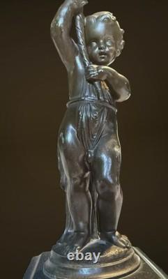 Grande paire de chandeliers Style Napoléon III 58 x 17 cm Bronze