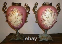 Grands vases Cassolettes Bronze céramique Garniture Cheminée France Napoléon III