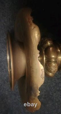 Gros Encrier Bronze XIXe Décor Griffons Et Écussons Napoléon III