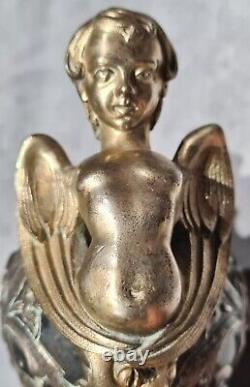 Grosse Pièce de Sculpture en bronze avec angelots