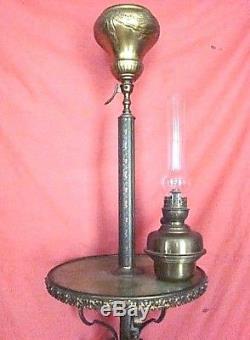 Guéridon lampadaire en bronze et onyx époque Napoléon III