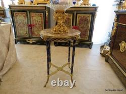 Guéridon rond Bronze et bois bleu époque Napoléon III