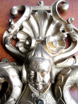 Heurtoir de porte en bronze doré, style Renaissance, époque Napoléon III