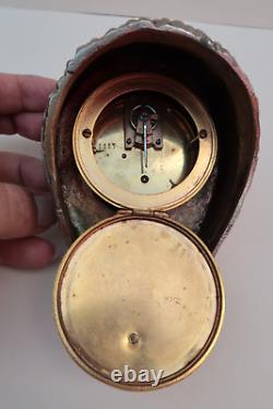 Horloge Bronze Mécanique Fer à cheval Equitation Hermés Fonctionne France 1880