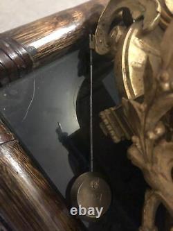 Horloge Cheminee Bronze, Regule Doré Signé PH MOUREY 1864 Manuel Clock Kaminuhr