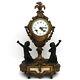 Horloge Pendule Napoleon Iii En Bronze Doré Début Du 20ème Siècle
