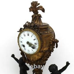 Horloge Pendule Napoleon III en Bronze doré début du 20ème siècle