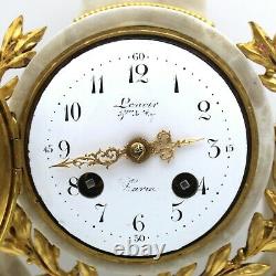 Horloge Pendule Portique d'époque Napoleon III -en Bronze dorè et marbre 19ème