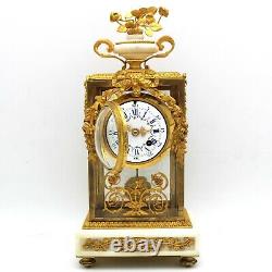 Horloge Pendule d'époque Napoleon III -en Bronze dorè et marbre -du 19ème siècle