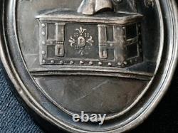 III ème Rép. Rare Plaque d'identité Agent Encaissement Banque De France 82x63mm