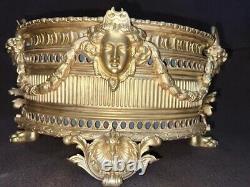 IMPORTANTE JARDINIERE DE TABLE XIXème bronze doré Napoléon III