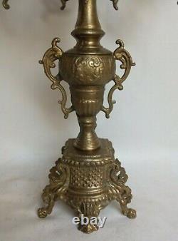 Important bougeoir en bronze Epoque et style Napoléon III 2,2 kg 43 cm