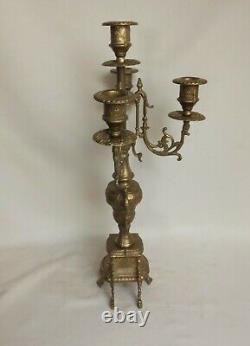 Important chandelier bougeoir en bronze Epoque et style Napoléon III 2,2 kg