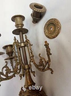 Important chandelier bougeoir en bronze Epoque et style Napoléon III 2,2 kg